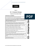 CIMA 2010 Syllabus Strategy Level Specimen Exam Paper