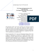 The Design and Implementation of ISO 17025 in The Civil Engineering Testing Cneter