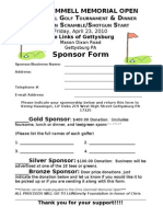 Tournament Sponsor Form