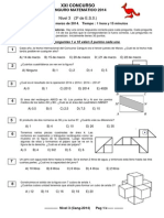 Canguro Matematica 2014 Prueba