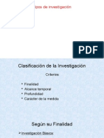 Tipos de Investigación