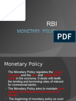 Monetary Policy RBI.