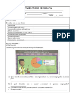 Avaliação 3º Ano - Geografia e Ciências