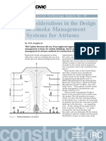 Considerations in The Design of Smoke Management Systems For Atriums