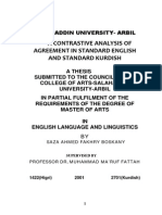 (Saza Ahmed Fakhry Boskany) A Contrastive Analysis of Agreement