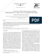 Chemical Bath Deposition of MoS2 Thin Film