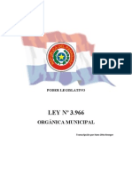 Ley #3.966, Orgánica Municipal