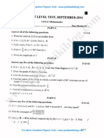 1st PU Maths Test Sep 2014 PDF