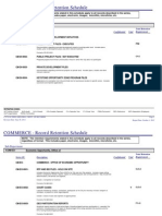 COMMERCE - Record Retention Schedule: Sub-Department