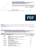 WATER DEPARTMENT - Record Retention Schedule