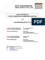 Load Testing of Static Modular Aluminium Scaffold