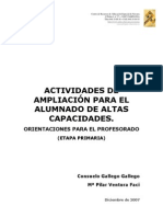 Actividades de Ampliacion para El Alumnado Con Altas Capacidades en EPO