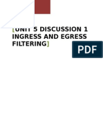 Unit 5 Discussion 1 - Ingress and Egress Filtering