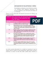 El Desarrollo Psicosocial en Los Primeros 3 Años