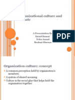 Organizational Culture and Climate