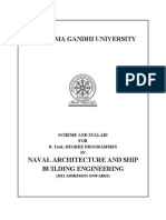 Scheme and Syllabus For Naval Archetect - and Ship Buildg Engg