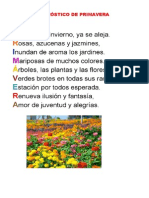 Acróstico de Primavera