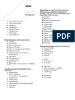 Systems Review Mnemonics