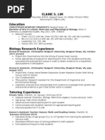 Elaine S Lim - Resume Cas