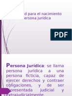 Solemnidad para El Nacimiento de Persona Jurídica