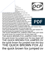 OCP Quick Brown Fox Chart