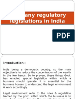 Company Regulatory Legislations in India