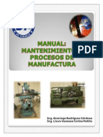 Mantenimiento A Procesos de Manufactura (UNIDAD I) PDF