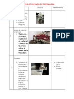 Proceso de Fresado de Cremallera