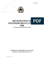 Registration of Engineers Regulation 1990 (Revised) 2003