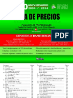 Lista de Precios y Cotizaciones en Impresiones.