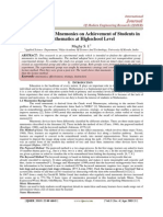 Effectiveness of Mnemonics On Achievement of Students in Mathematics at Highschool Level