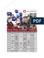 Group Fitness Timetable For Autumn 2010