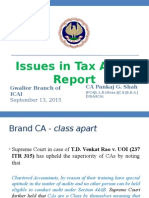 Issues in Tax Audit Report