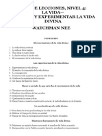 Watchman Nee Libro de Lecciones Nivel 4 La Vida