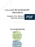 Métodos de Evaluación Técnicas e Instrumentos