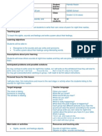 Literacy Lesson Plan Unit 4 - Sights Sounds and Feelings