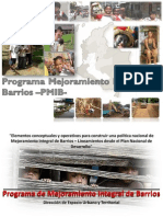 Programa Mejoramiento Integral de Barrios