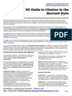 BU Guide To Citation in The Harvard Style: Available in Alternative Formats. Please Ask