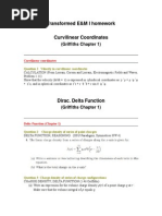 Transformed E&M I Homework Curvilinear Coordinates: (Griffiths Chapter 1)