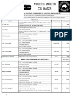 Hire Price List - Pa Systems, Components, Lighting, Backline Etc