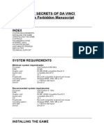 The Secrets of Da Vinci The Forbidden Manuscript: Index