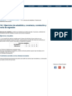 Ejercicios de Estadística Bidimensional. Problemas de Estadística