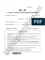 AP PGECET CS and IT (CS-2015) Question Paper & Answer Key. Download All Previous Years Computer Science & Information Technology Sample & Model Question Papers.