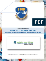 Financial Statement Analysis of Mercantile Bank Limited