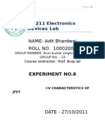 EE 211 Electronics Devices Lab: NAME-Adit Bhardwaj ROLL NO. 10002004