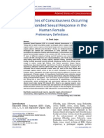 Altered States of Consciousness Occurring During Expanded Sexual Response in The Human Female