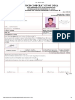 Fci - Admit Card