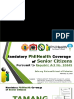 Mandatory PhilHealth Coverage of Senior Citizens Pursuant To RA 10645 02.22.2015