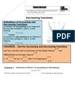 Section 3 3 - Increasing and Decreasing Functions and The First Derivative Test