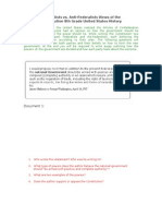 Federalist Vs Anti-Federalist Web Quest